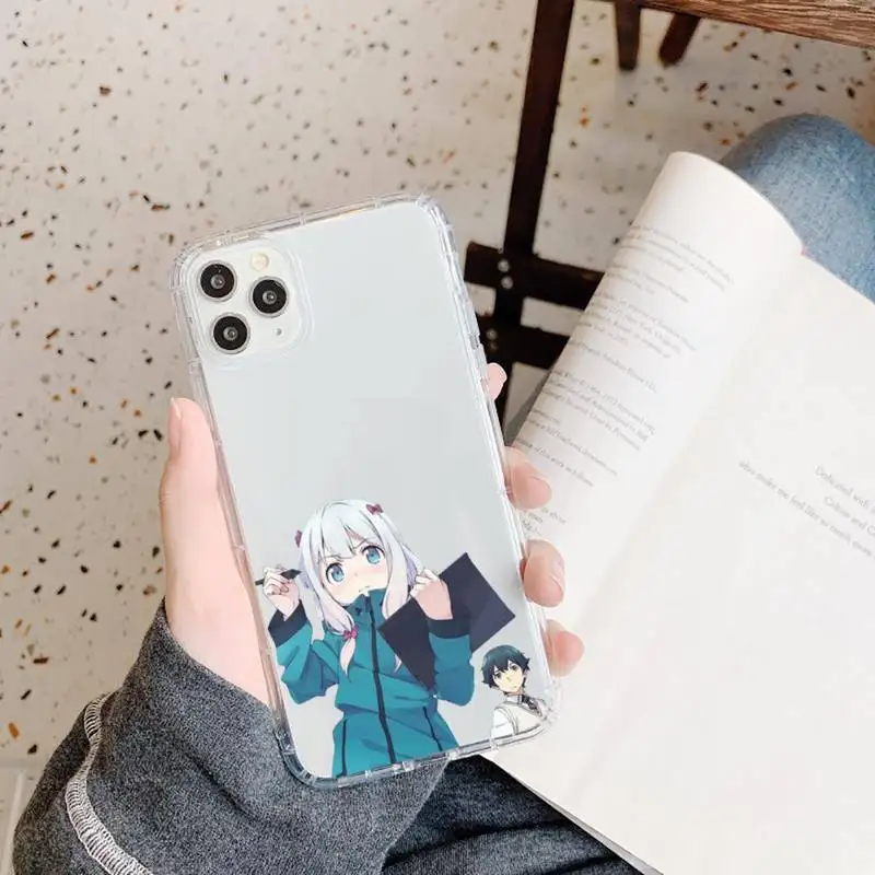 

Anime eromangasensei cute girl Phone Case Transparent for iPhone 11 12 mini pro XS MAX 8 7 6 6S Plus X 5S SE 2020 XR