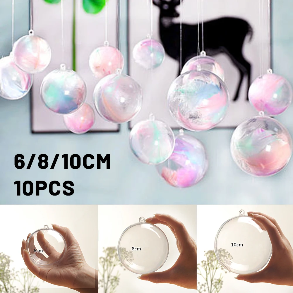 

Wedding Ball Decoration Decor Xmas 6/8/10cm Plastic 10pcs 10pc 10X Baubles