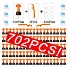 Многоразовая система выравнивания керамической плитки, 702 шт.