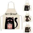 1 шт., Кухонный Фартук с принтом кошка