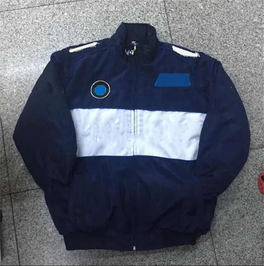 

F1 racing suit retro style personality style cotton coat jacket college style full embroidered casual cotton coat windproof and