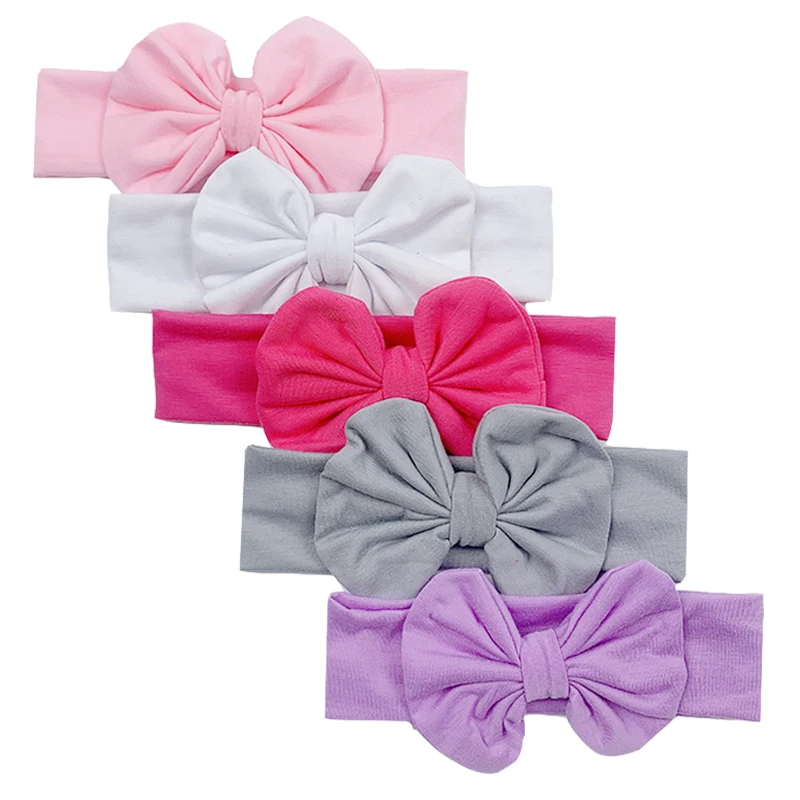 Children's Finger Toothbrush 3/5pcs/Lot New Cotton Elastic Newborn Baby Girls Solid Color Headband Bowknot Hair Band Children Infant Headband Accessories Silicone Anti-lost Chain Strap Adjustable 