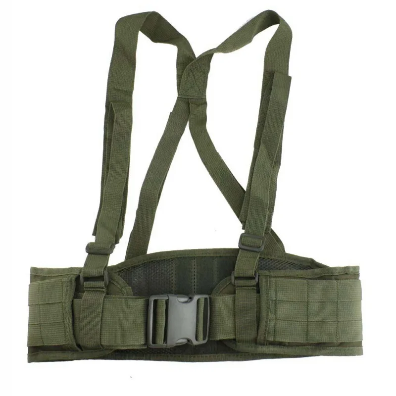 

Tactical Molle Combat Waist Belt Soft Padded Heavy Duty Adjustable Belt with Free Strap for Outdoor Activity