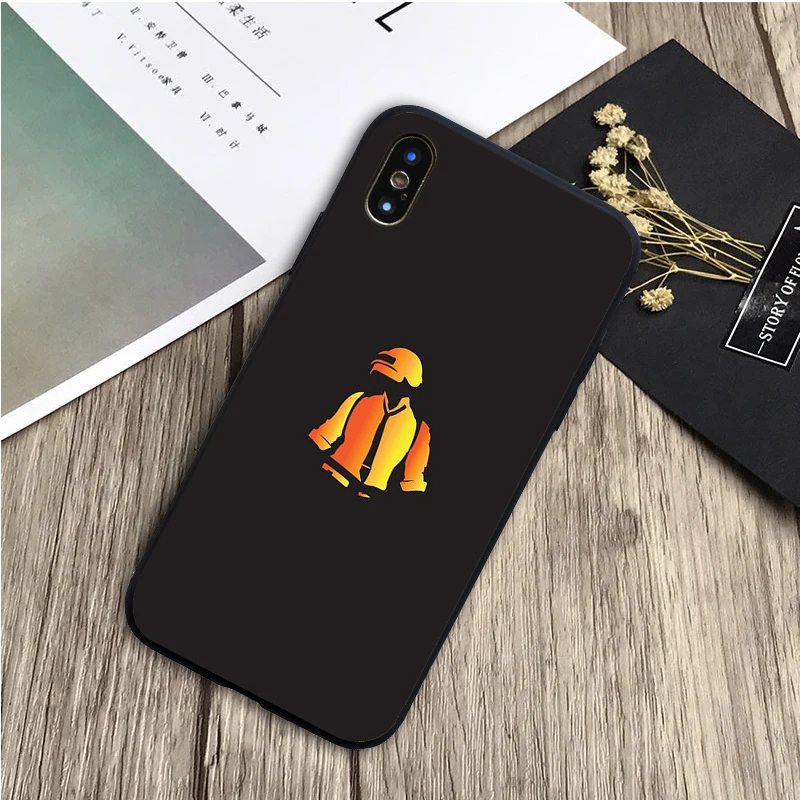 PUBG игры Черный силиконовый чехол для мобильного телефона iPhone 12 XR XS Макс 5 5S SE 2020 6 6S