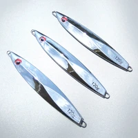 japan 1pc 40g60g80g100g120g150g luminous jig glow silver with 3d eyes lead fish lead jig knife jig super good quality