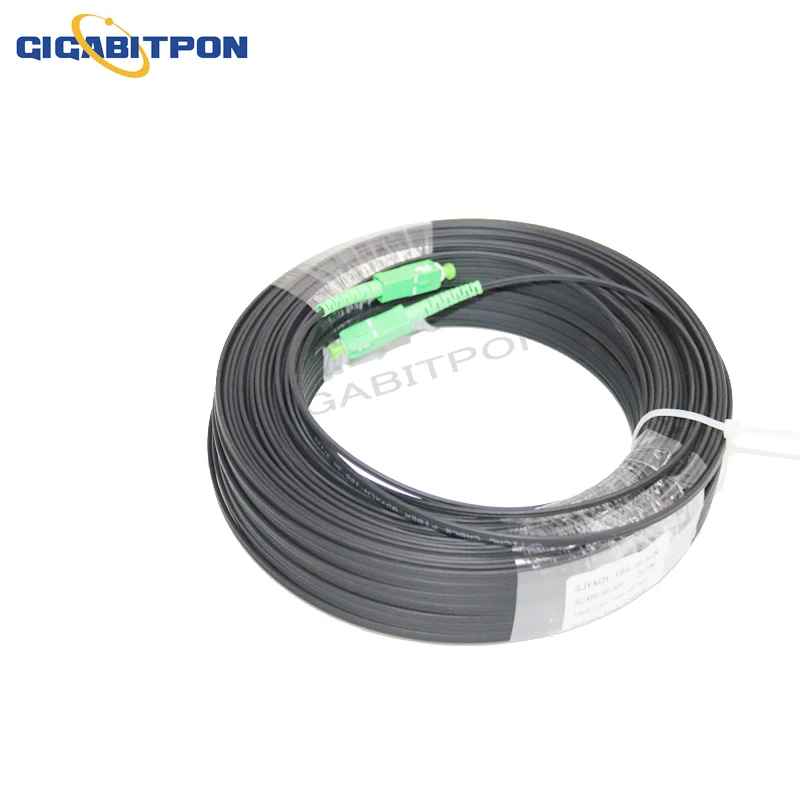 GJYXCH Patch Cord 100-500m G657A1 FTTH Drop Fiber Cable SCAPC to SCAPC Single Mode  3 Steel 1 Core enlarge