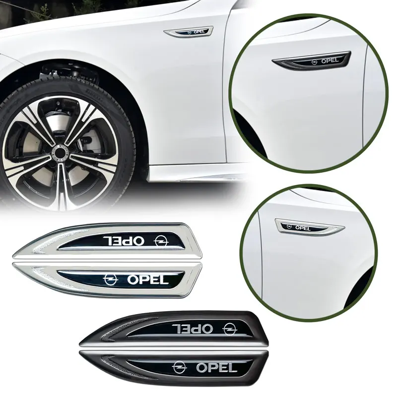 Металлические наклейки для Opel Astra H G J K Insignia Mokka Zafira Автомобильные Боковые знаки
