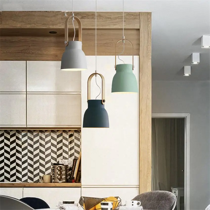 Nordic Pendant Lights Loft Iron Restaurant Living Room Bedroom Hanging Lamp Home Indoor Kitchen Fixtures Lighting Cafe Luminaire | Лампы и