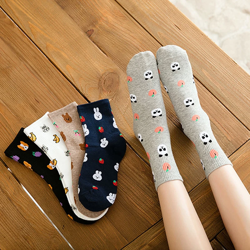 

Женские носки, новинка осень 2021, женские Творческие носки с мультяшным рисунком, индивидуальные модные носки, женские удобные милые носки