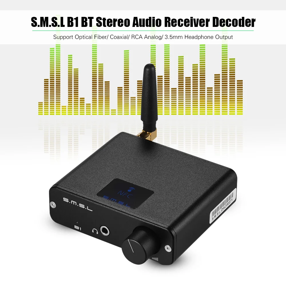 B1 Amplifier Stereo Audio Decoder CSR BT 4.2 Receiver DAC Support APT-X Transmission And NFC Black | Спорт и развлечения