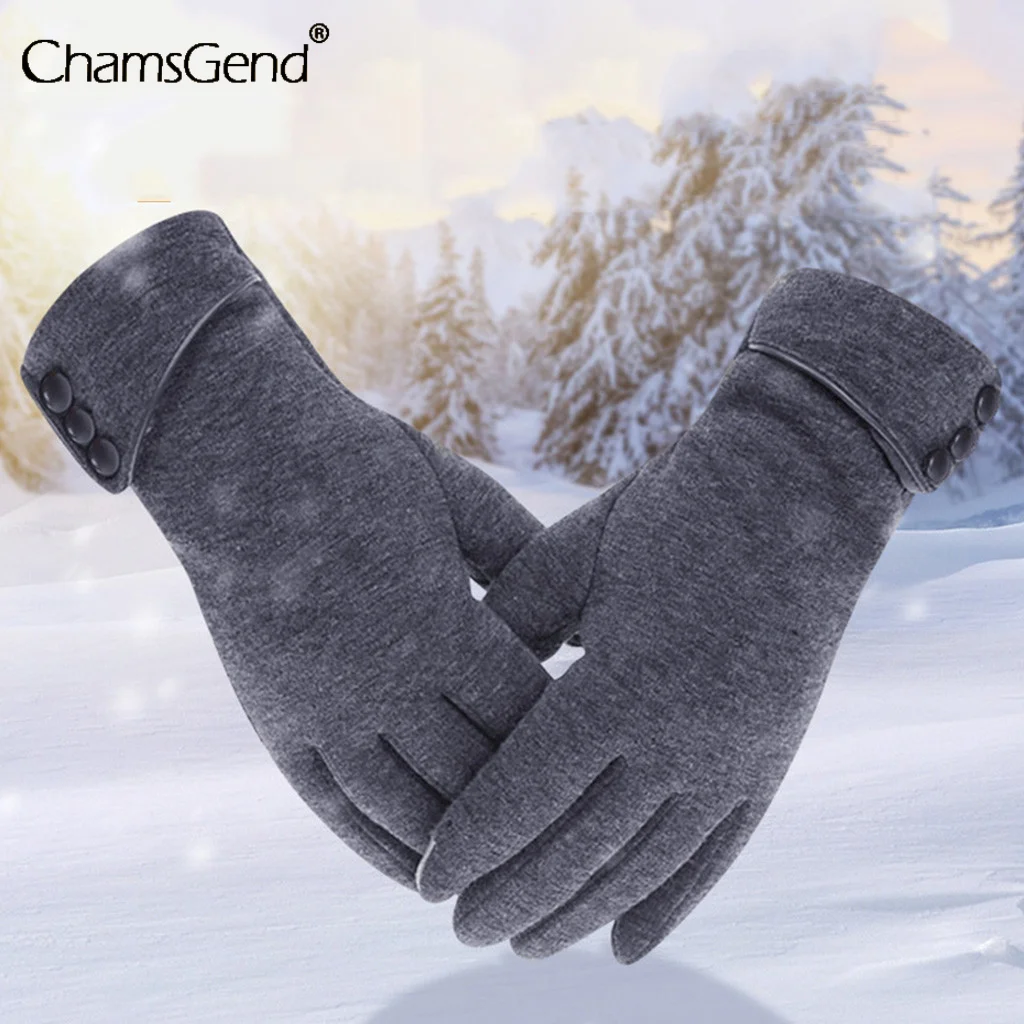 

Female Gloves Winter Windproof Waterproof Thick Fleece Lined Warm Mittens Lady Touchscreen Gloves Skin-friendly Soft Gloves