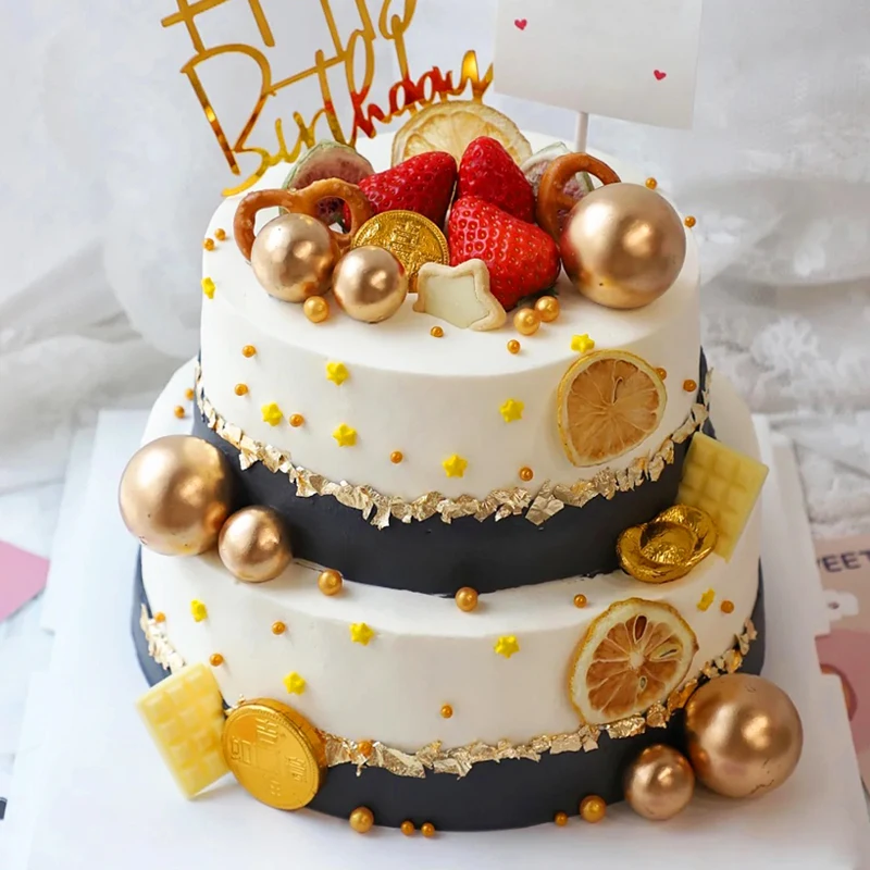 3g съедобный Золотой чешуйчатого льда для выпечки украшения из розового золота