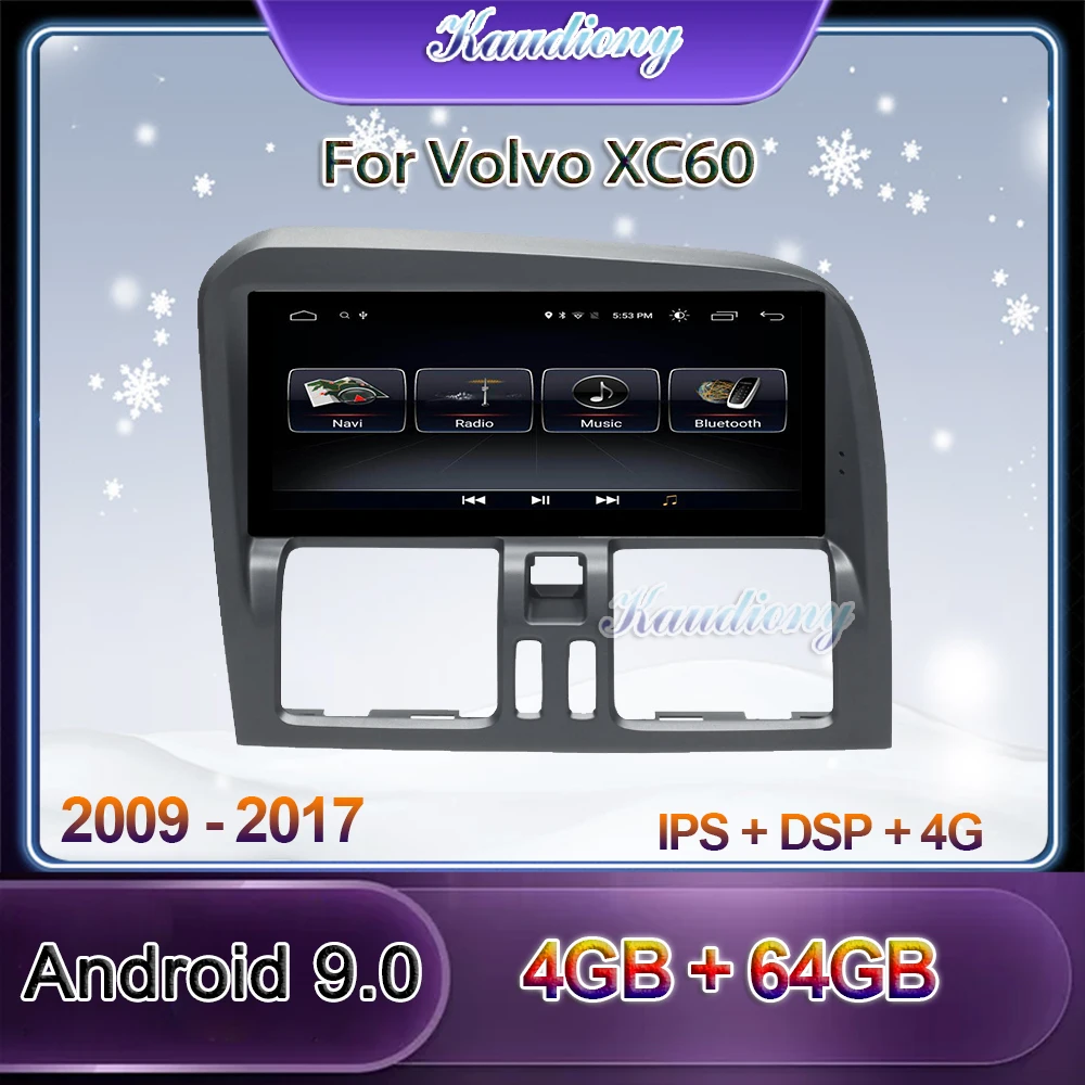 

Kaudiony 8.8" Android 9.0 Car Radio Automotivo For Volvo XC60 Car DVD Multimedia Player Auto GPS Navigation Stereo DSP 2009-2017