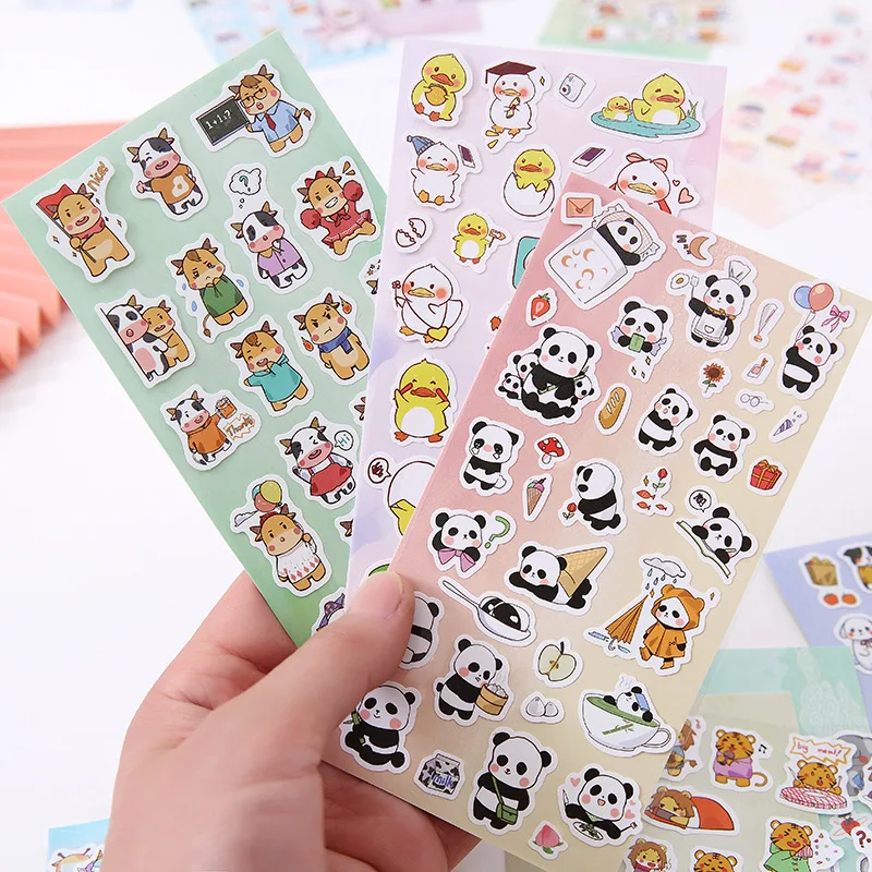 

Animal and Paper Stickers Student Diy Waterproof Hand Account Stickers Stationery Shop Small Gifts Children Cartoon Stickers