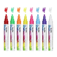 8 colors erasable fluorescent marker pen highlighter marker pen child safe dust free liquid chalk pen