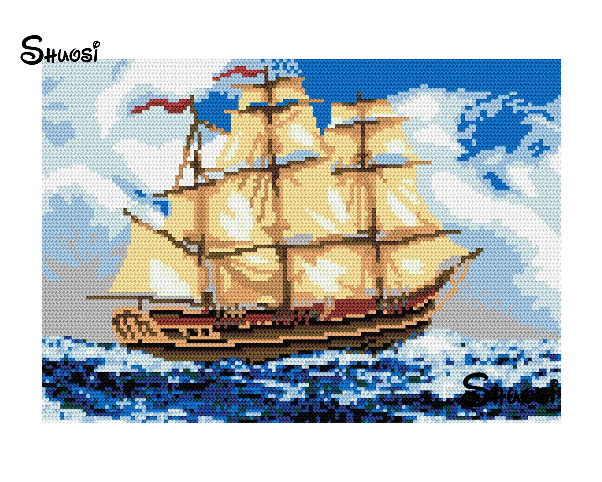 

61 * 87cm-Sail-Home Декор крюк с защелкой Наборы гобеленов плюшевый ковер крючком хобби и ремесла Сделай Сам Нить вышитые подвесная картина