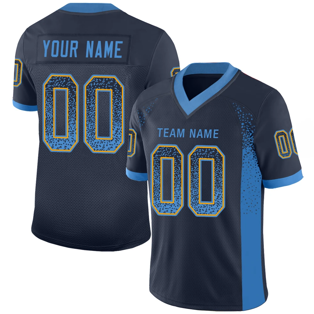 

Fashion Football Jersey Custom Full Sublimation Your Team Name/Number Mesh Breathable V-neck Uniform for Men/Women/Kids Big Size