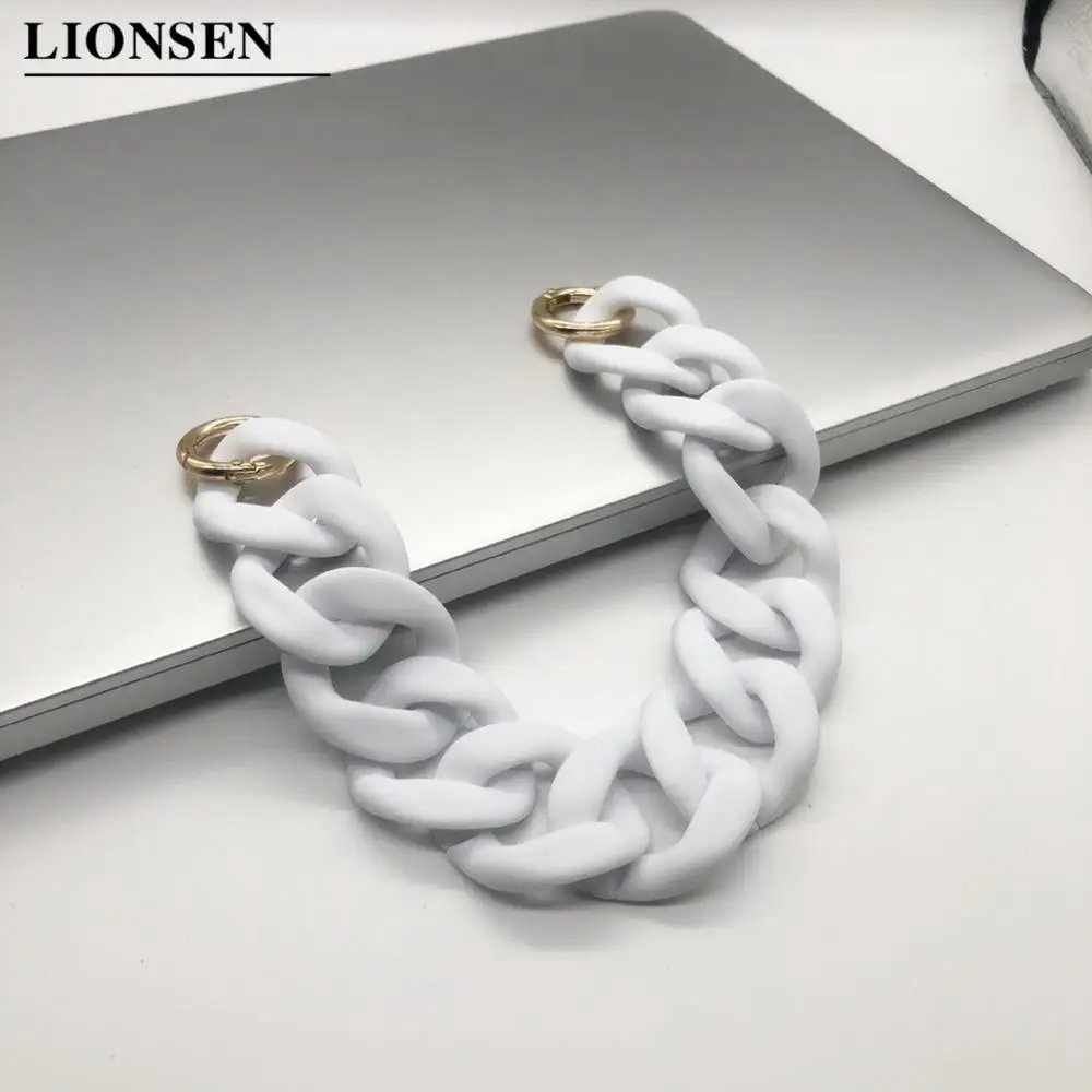 Lionsen акриловая цепочка для сумки на ручке 30 см/41 см съемный пластмассовый браслет