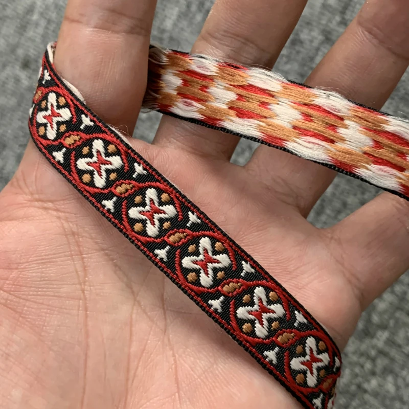 5 Ysrd 10MM-15MM Handmade Accessories DIY Polyester Woven Jacquard Ribbon With National Embroidery Trim | Дом и сад