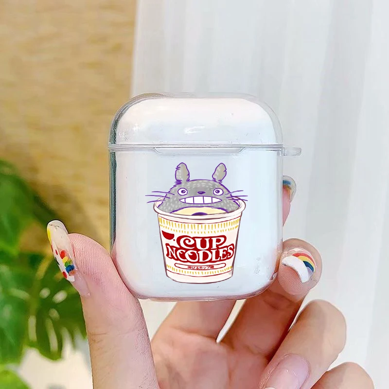 

Cute Comic Totoro Studio Ghibli Miyazaki Clear Soft Cases For AirPods Pro 3 2 1 Protective Cover Wireless Earphone Cartoon Cover