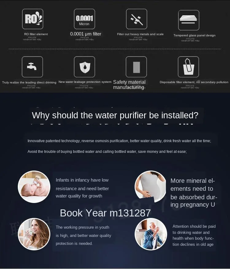 

Water Purifier Direct Drinking Water Purifier RO Reverse Osmosis Household Small Apple Water Purifier Whole House Water Filter