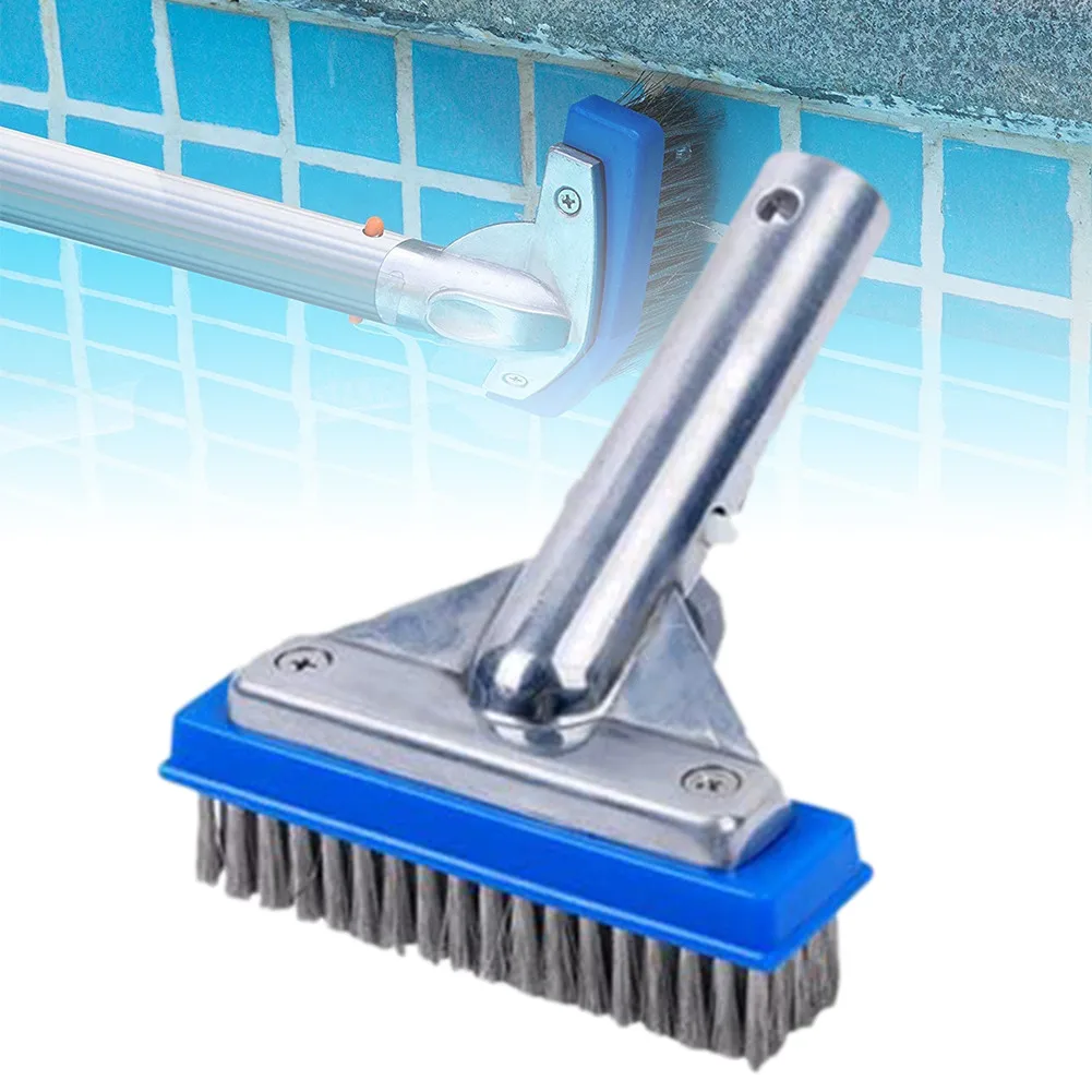 

5.5 Inch Swimming Pool Cleaning Brush Spa Wall Floor Brush Stainless Steel Bristles Cleaner Broom Swimming Pool Accessory