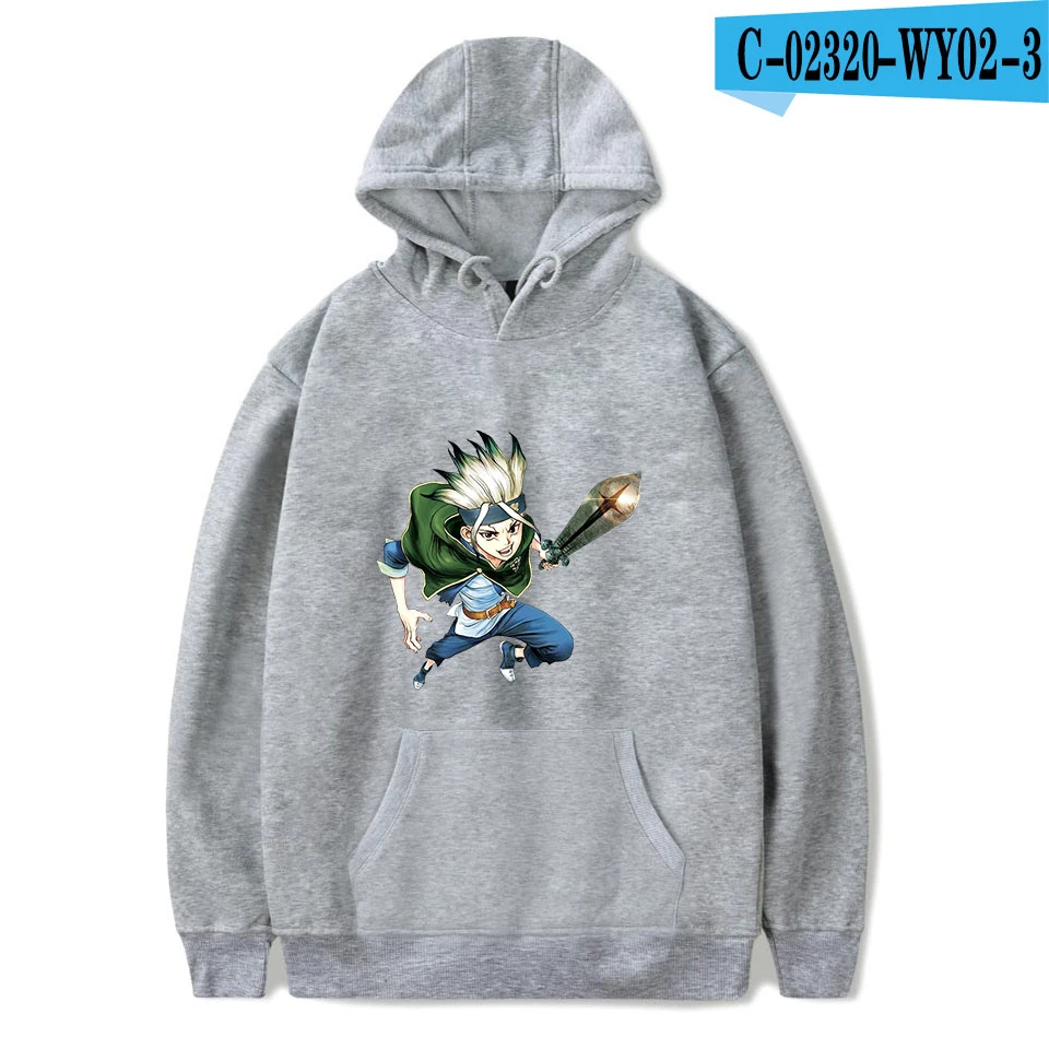As shown Принт dr. stone Осенняя мужская модная толстовка с капюшоном популярная толстовка с капюшоном в стиле аниме для мужчин/женщин Удобная Повседневная Толстовка с капюшоном пуловер Горячая Распродажа - Цвет: As shown