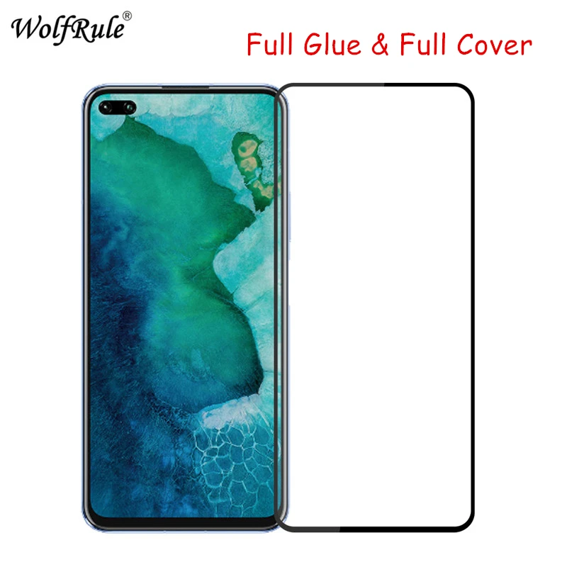 2 piezas Protector de pantalla LCD Honor V30 pegamento completo vidrio para Huawei Honor V30 Pro cubierta completa vidrio templado Honor V30 / V30 Pro pel&iacute;cula-0
