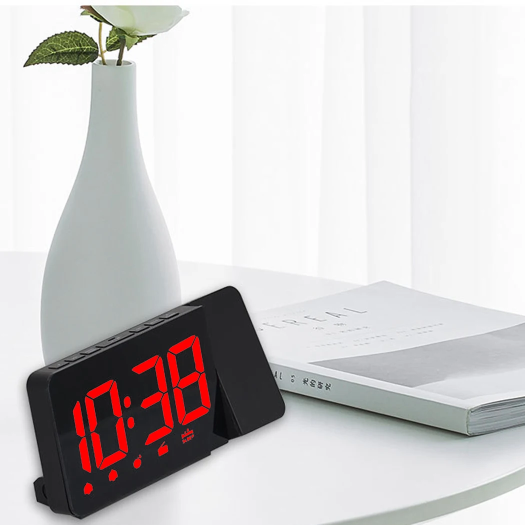 

Bedroom Alarm Clock Backlight USB Charging Living Room Ornament Digital