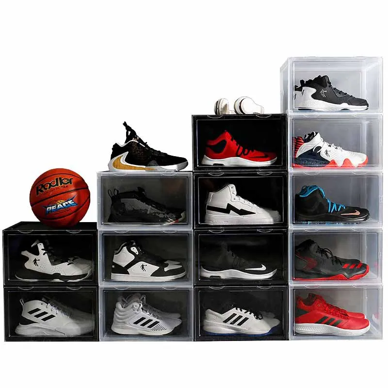 

Plastic Shoes Case Thickened Transparent AJ Drawer Case Stackable Sneakers Shoebox Collectible Organizer Underwear Storage Box