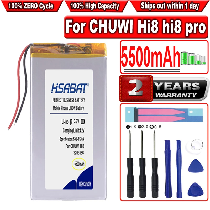 Фото HSABAT 5500 мА/ч 3263156 Батарея для 8 дюймов 9-дюймового планшетного ПК CHUWI Hi8 hi8 pro xv8 DVD DVR |