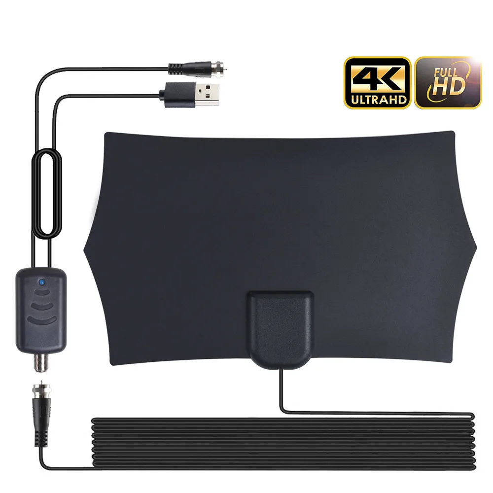 DVB-T2 TV антенна 300 миль ТВ цифровая HDTV для помещений 1080P без усилителя усилитель