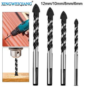 Набор сверл для керамической плитки, 6 мм, 8 мм, 10 мм, 12 мм