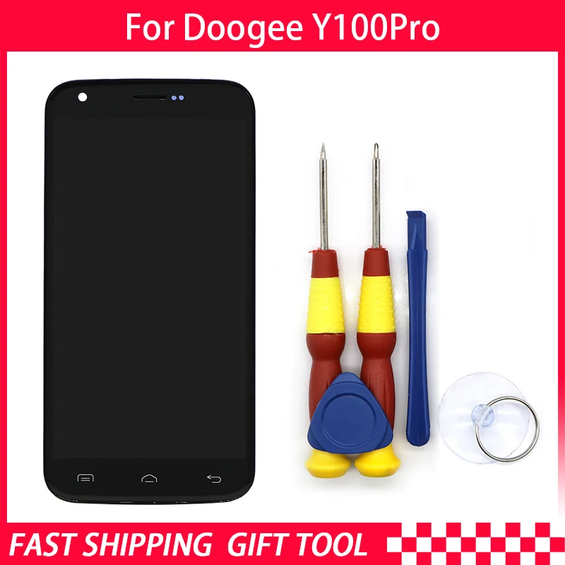 ЖК экран с сенсорным экраном дисплей для Doogee Y100 ProDigitizer в сборе рамкой запасные