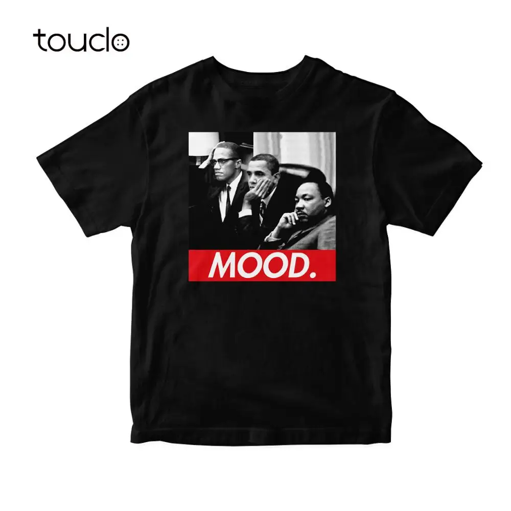 

Обама Кинг х Черная графическая футболка с изображением истории месяца все размеры 100% хлопок на заказ Aldult Подростковая унисекс цифровая пе...