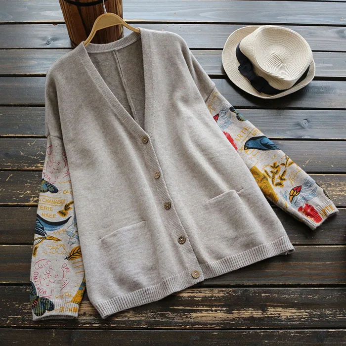 Женские вязаные кардиганы однобортные свитера больших размеров женские с