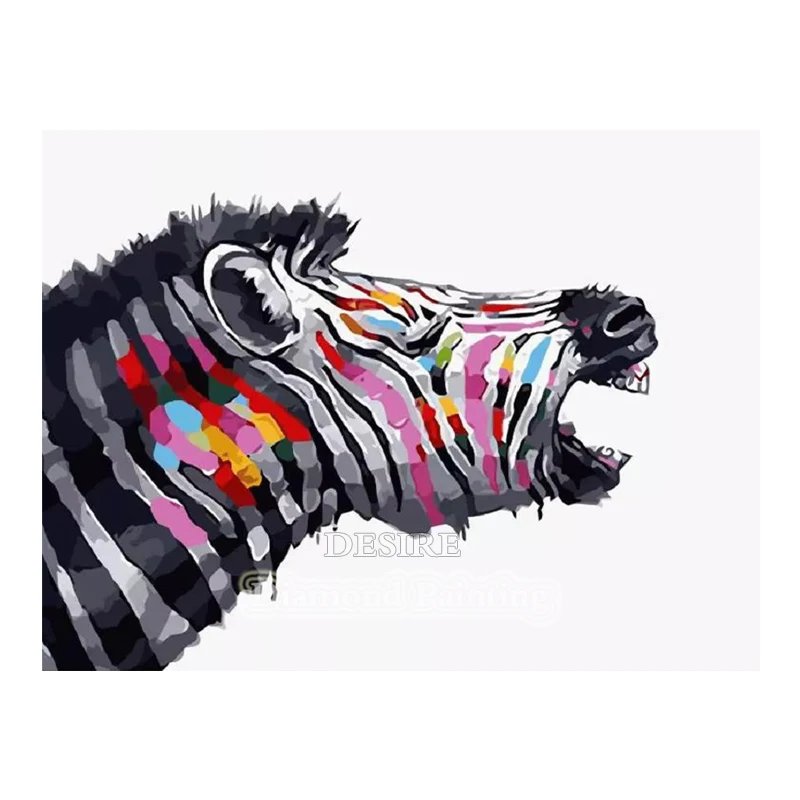 Desire color Zebra Roar 5D DIY Алмазная картина вышивка бисером Вышивание полный квадратный