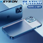Чехол KEYSION для iPhone 12, 11 Pro Max, XS, XR, прозрачный, с квадратной рамкой, из ТПУ, SE 2020, 8, 7 Plus