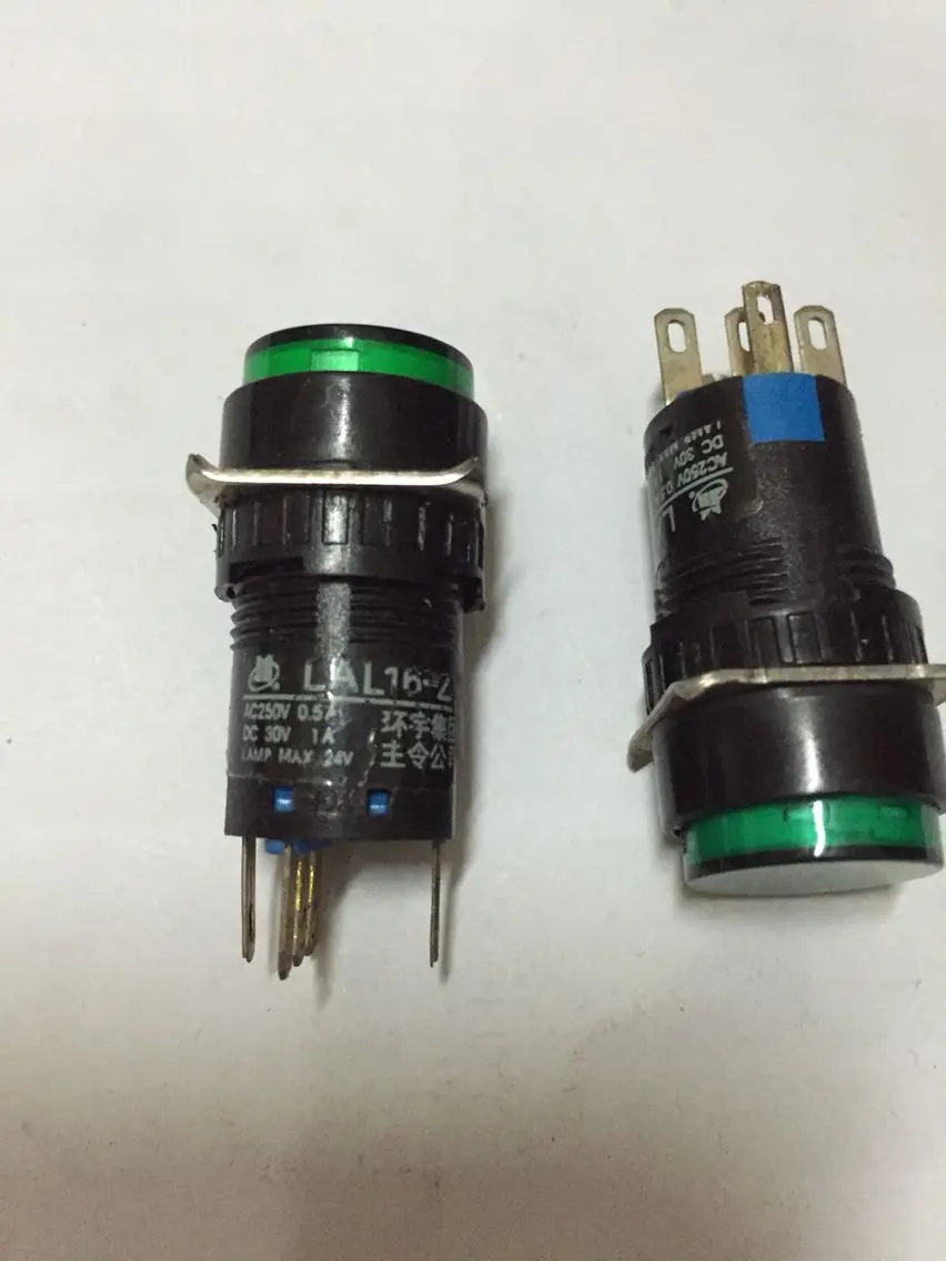 

Оригинальный новый 100% LAL16-Z 16 мм кнопки со светодиодной лампы с бистабильным самоблокирующимся переключателем 5pin зеленый светильник AC250V 0.5A