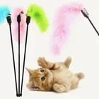 Игрушка для кошек, палочка с перьями, котенок, тизер, индейка с перьями, Интерактивная палочка для тренировок
