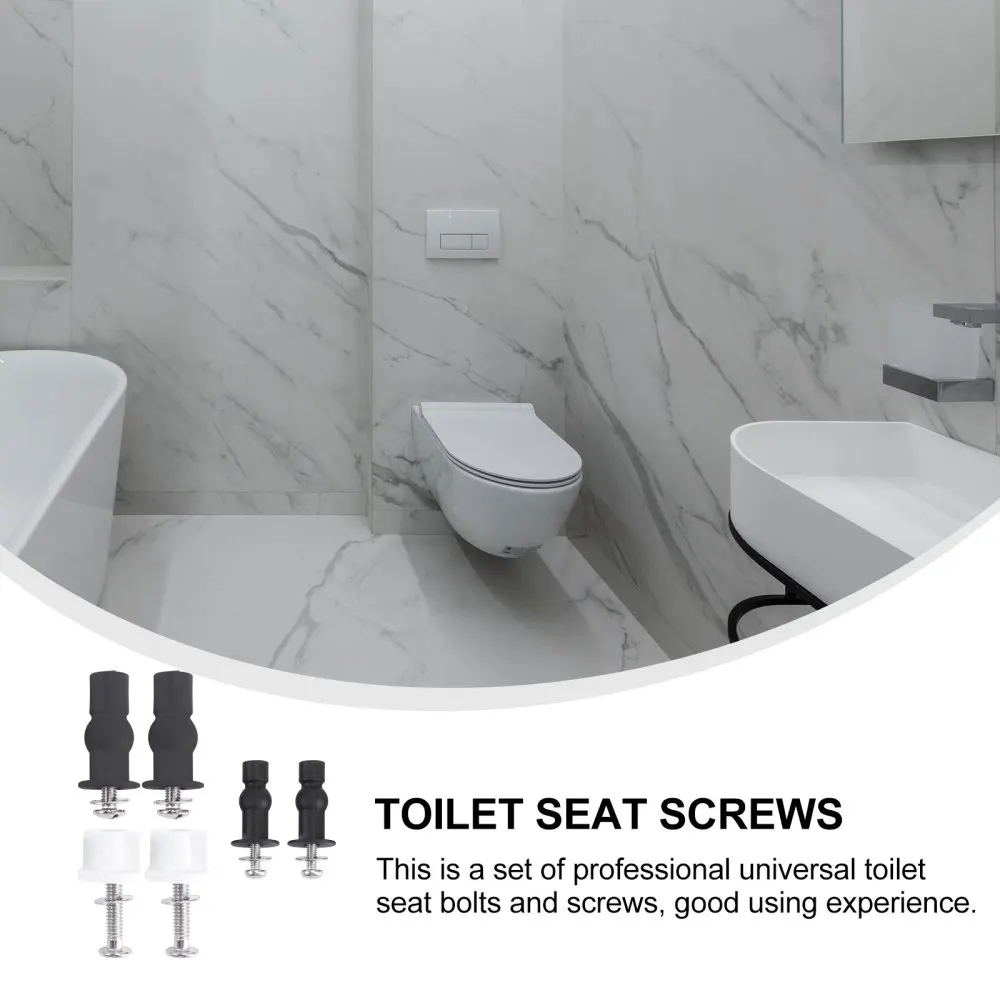 

1 Set Household Toilet Seat Bolts Screws Rubber Toilet Seat Hinges Bolts Screws
