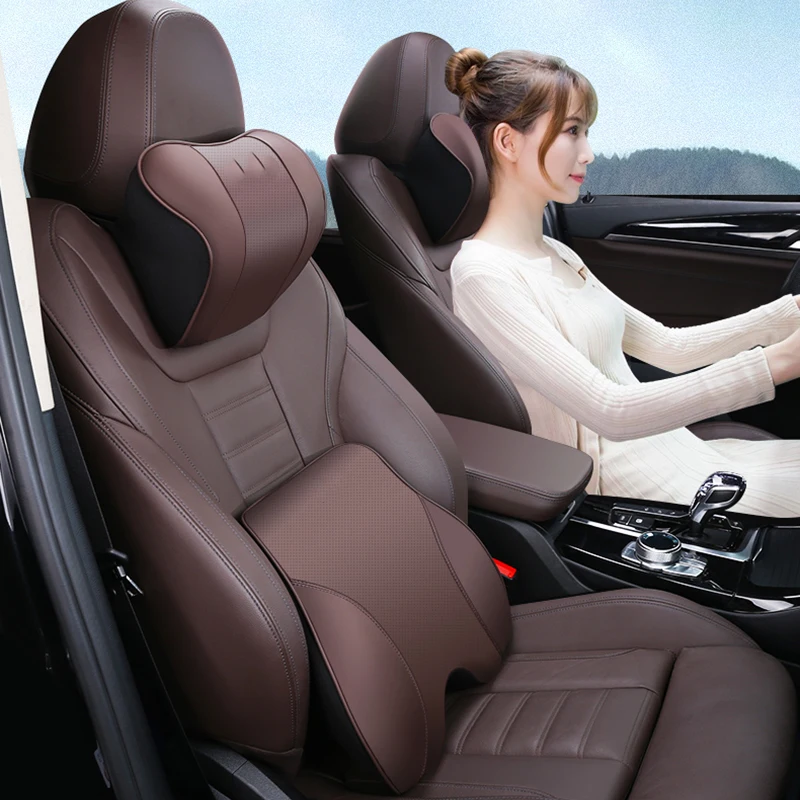 

Car Headrest Memory Cotton Seat Waist Pad Decoration Car interior supplies Accessories For BMW X1 X2 X3 X4 X5 X6 E70 F15 F30 F10