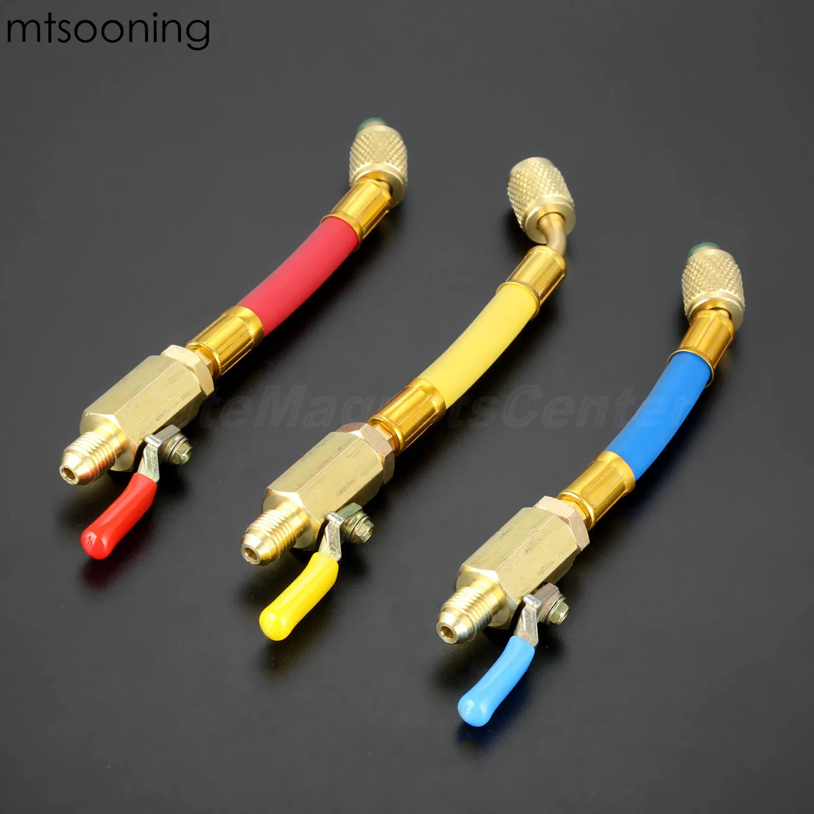 Mtsooning 3 шт. 7 &quot1/4&quot SAE R134A шланги для переменного тока HVAC с шаровым клапаном и