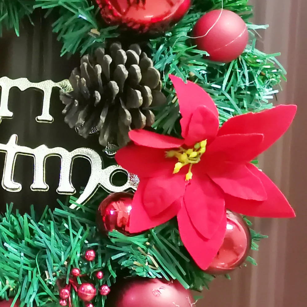 

2020 Christmas Wreath Handmade Rattan Pendant Garland Shopping Mall Door Decoration Advent Wreath