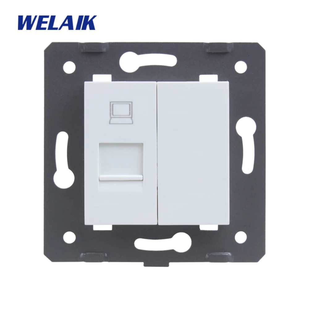 Компьютерная розетка WELAIK A8COW/B со стеклянной панелью запчасти для розетки