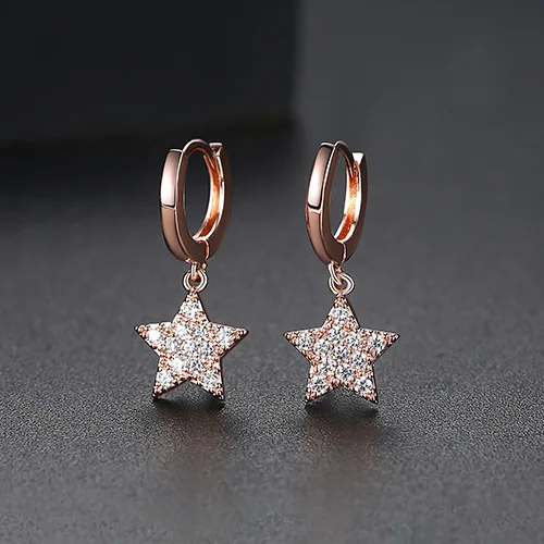 SIPENGJEL трендовые циркониевые 3 металлические цветные серьги-подвески в форме