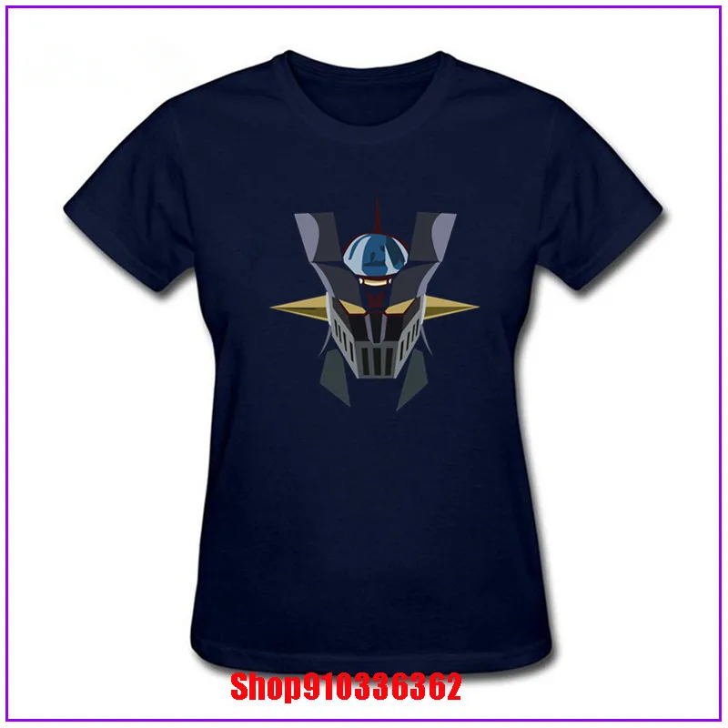 Повседневные уникальные винтажные топы из натурального хлопка с аниме Mazinger Z