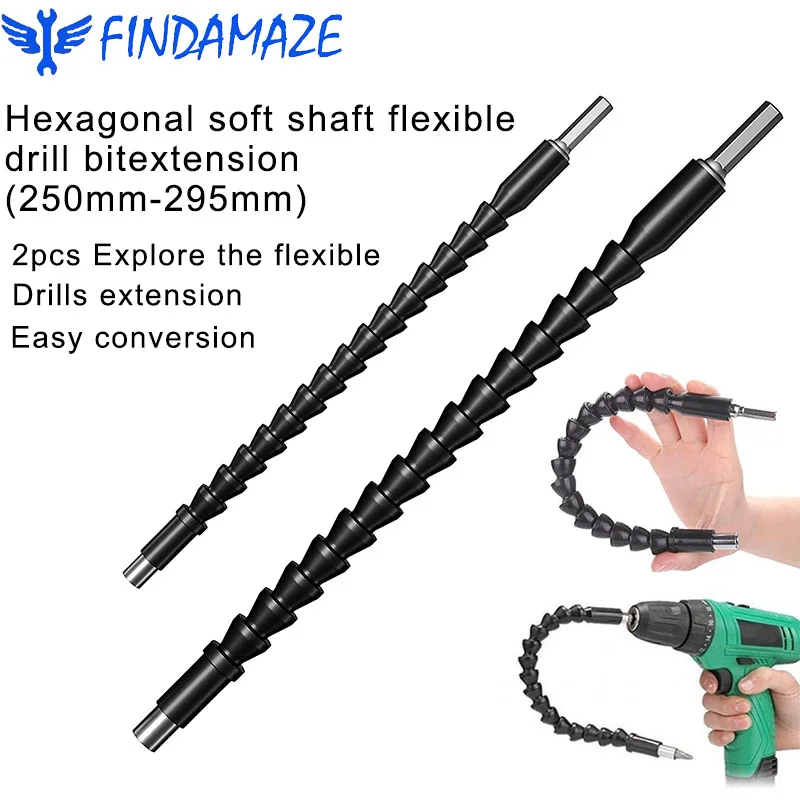 

Hexagonal Soft Shaft Flexible Drill Bit Extension 250mm 295mm Discovery for Drill Bit Flexible Shaft Magnetic Screwdriver Kit