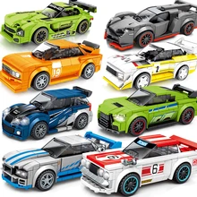 SEMBO City Racing Speed Champions Sports Cars Model Building Blocks Super Racers Figures Technical Vehicle Bricks Toys For Boys