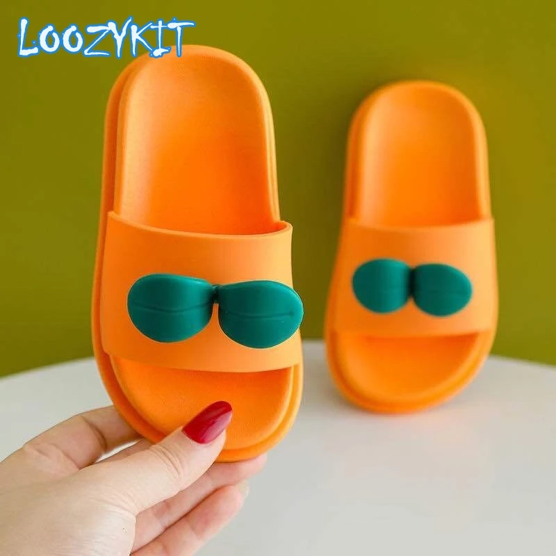 

2021 Cute Kids Summer Slippers PVC Children Slides Bathroom Sandals
